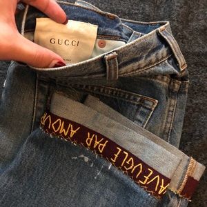 (Sold) Authentic Gucci l'aveugle par amour jeans